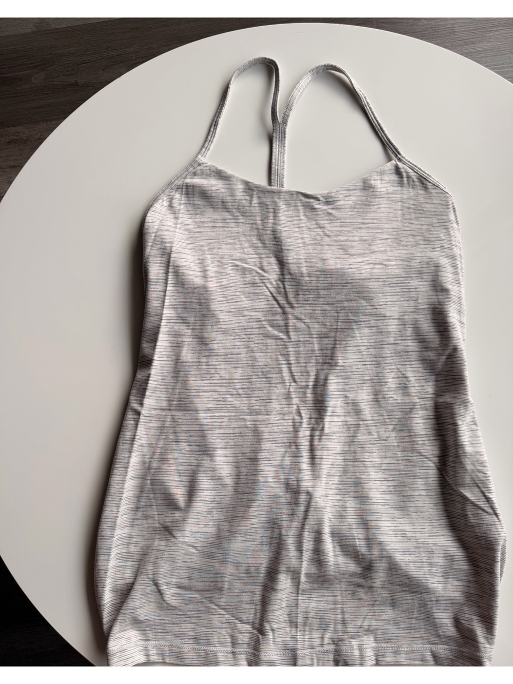 Lululemon Power Y Light Gray Heather Tank Top Size 10